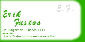 erik fustos business card